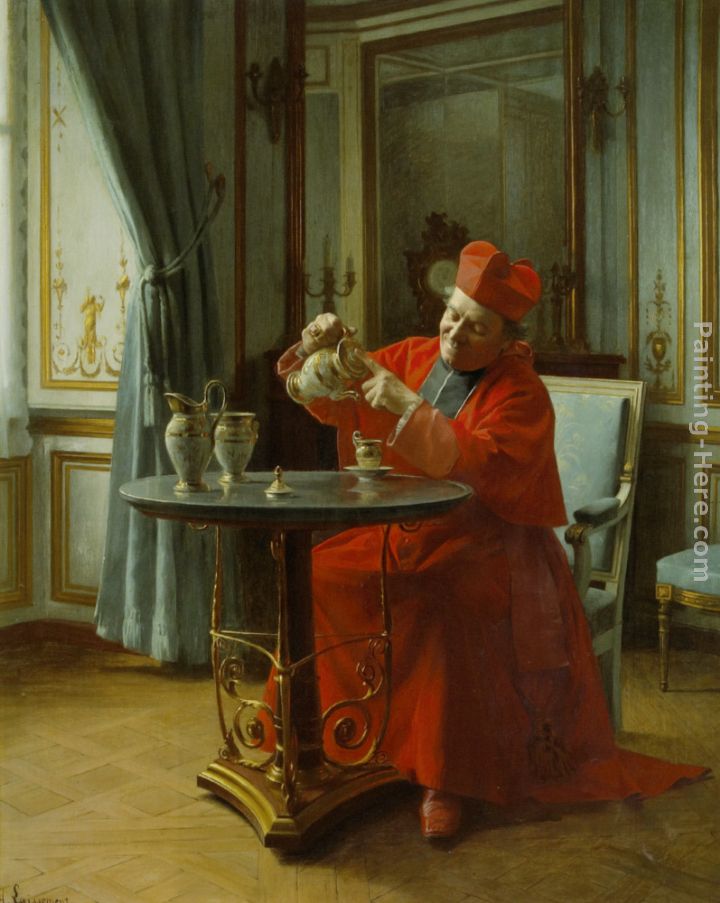 A Devine Cup of Tea painting - Henri Adolphe Laissement A Devine Cup of Tea art painting